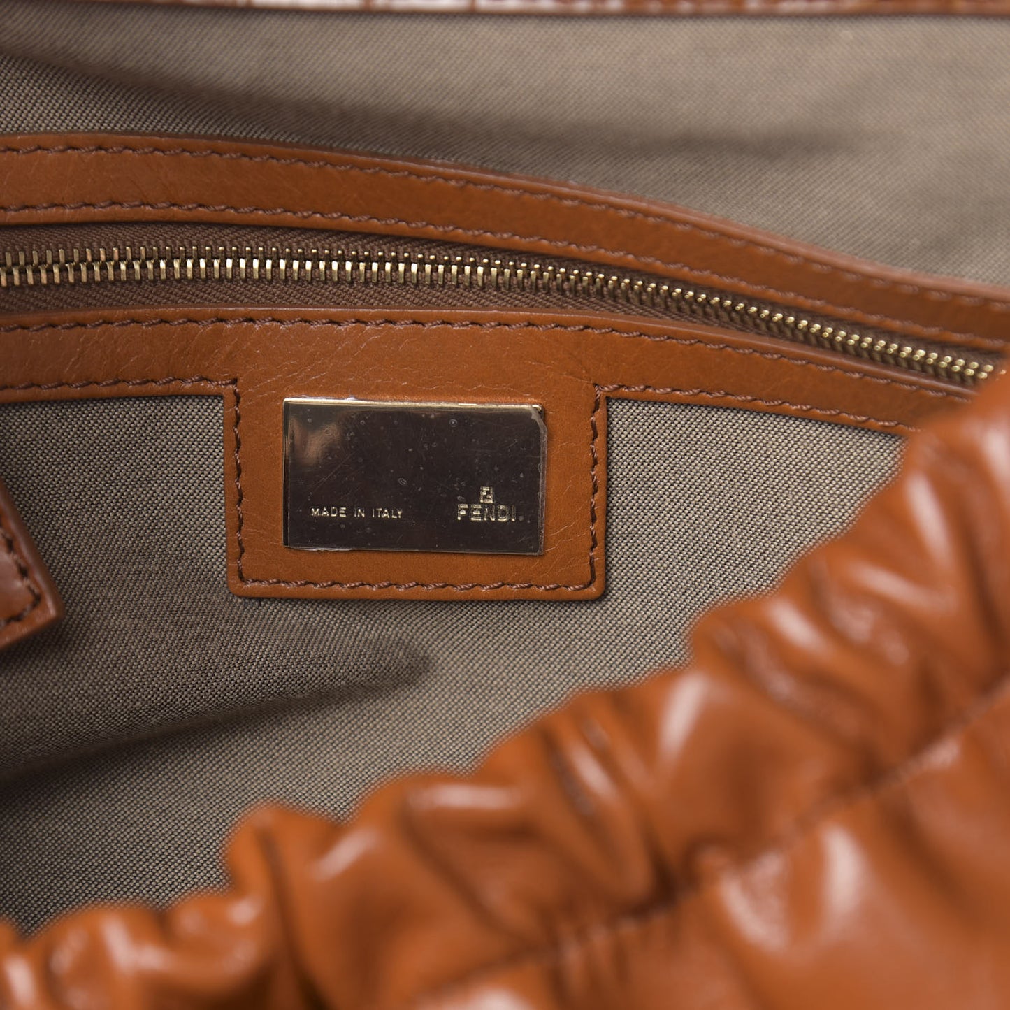 Lambskin Crocodile Embossed Medium Magic Bag Honey