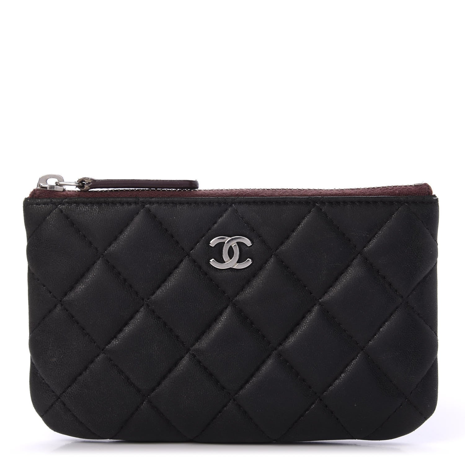 Chanel Lambskin Quilted Small Cosmetic Case Black 1 of 10