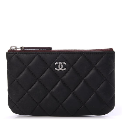 Chanel Lambskin Quilted Small Cosmetic Case Black 1 of 10