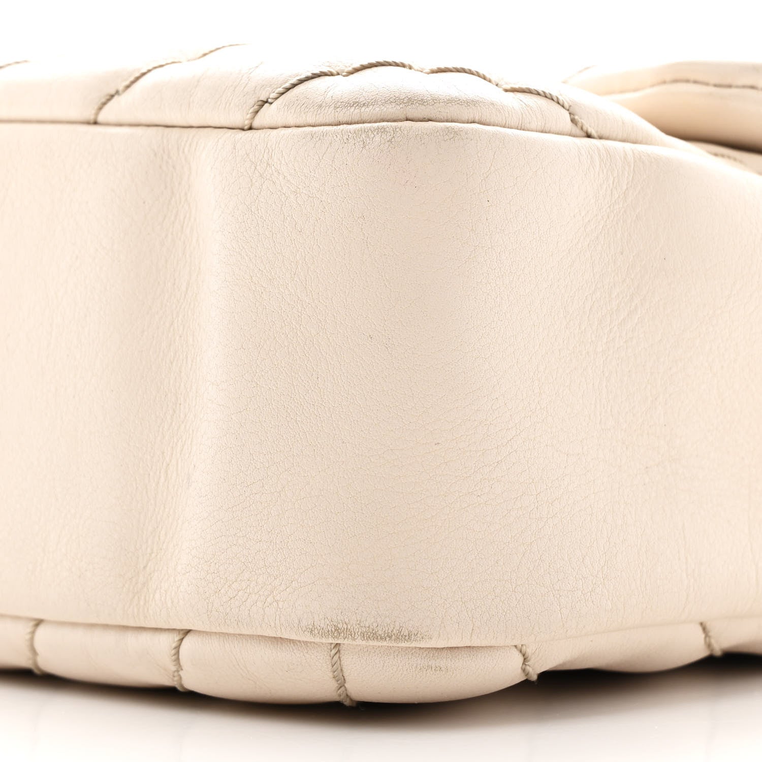 Chanel Calfskin Chevron Quilted Medium Surpique Flap Ivory 10 of 11