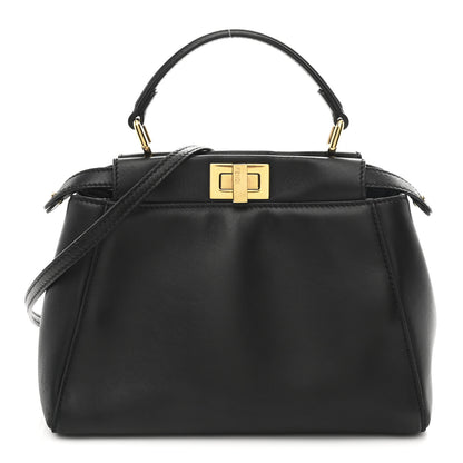 Fendi Nappa Mini Peekaboo Iconic Satchel Black 1 of 11