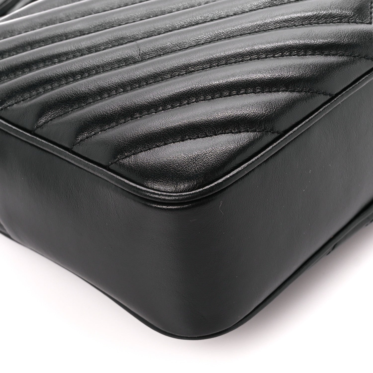 Saint Laurent Calfskin Matelasse Monogram Lou Camera Bag Black 9 of 10