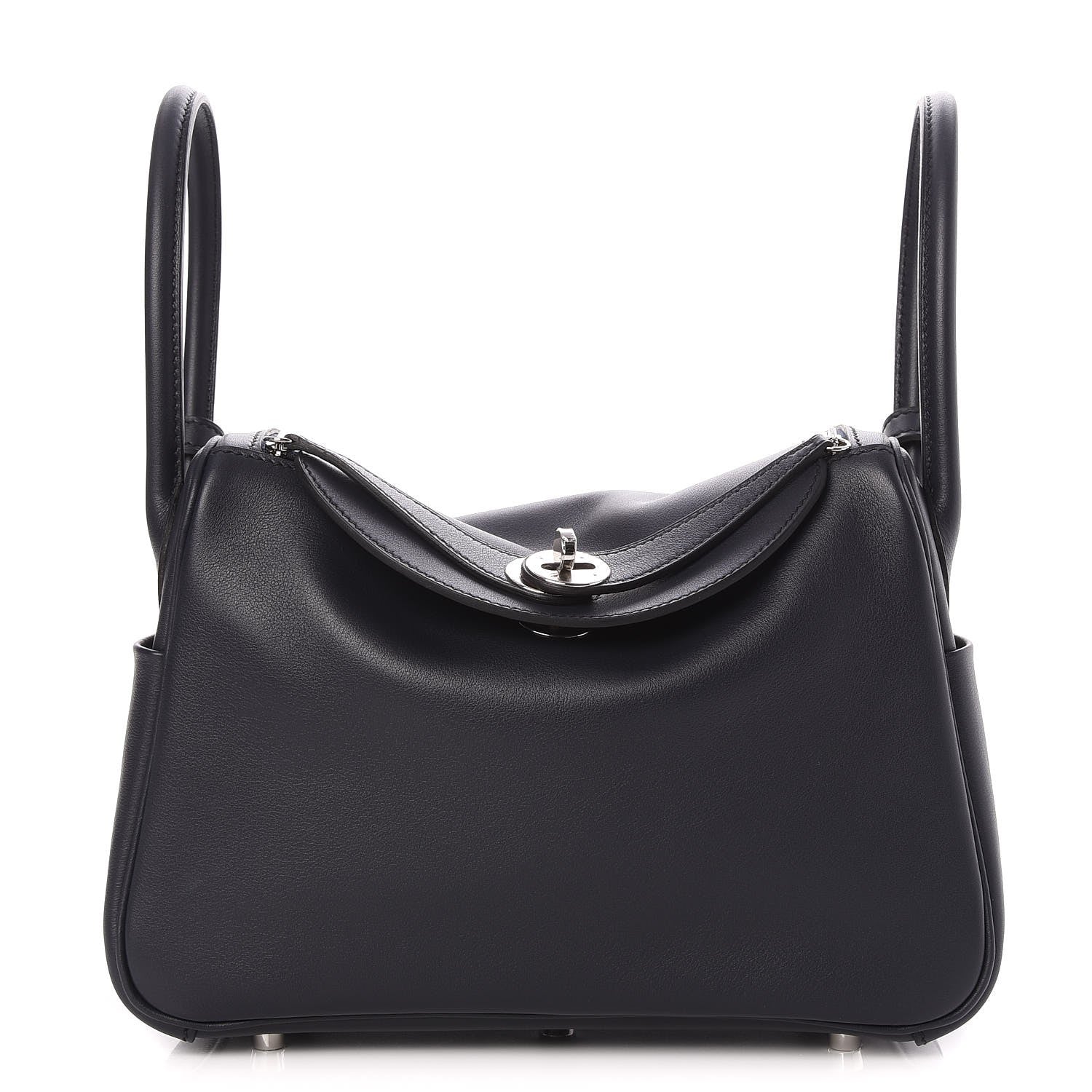 Hermes Swift Epsom Lindy 26 Tressage De Cuir Bleu Indigo Noir Terre Battue 1 of 9