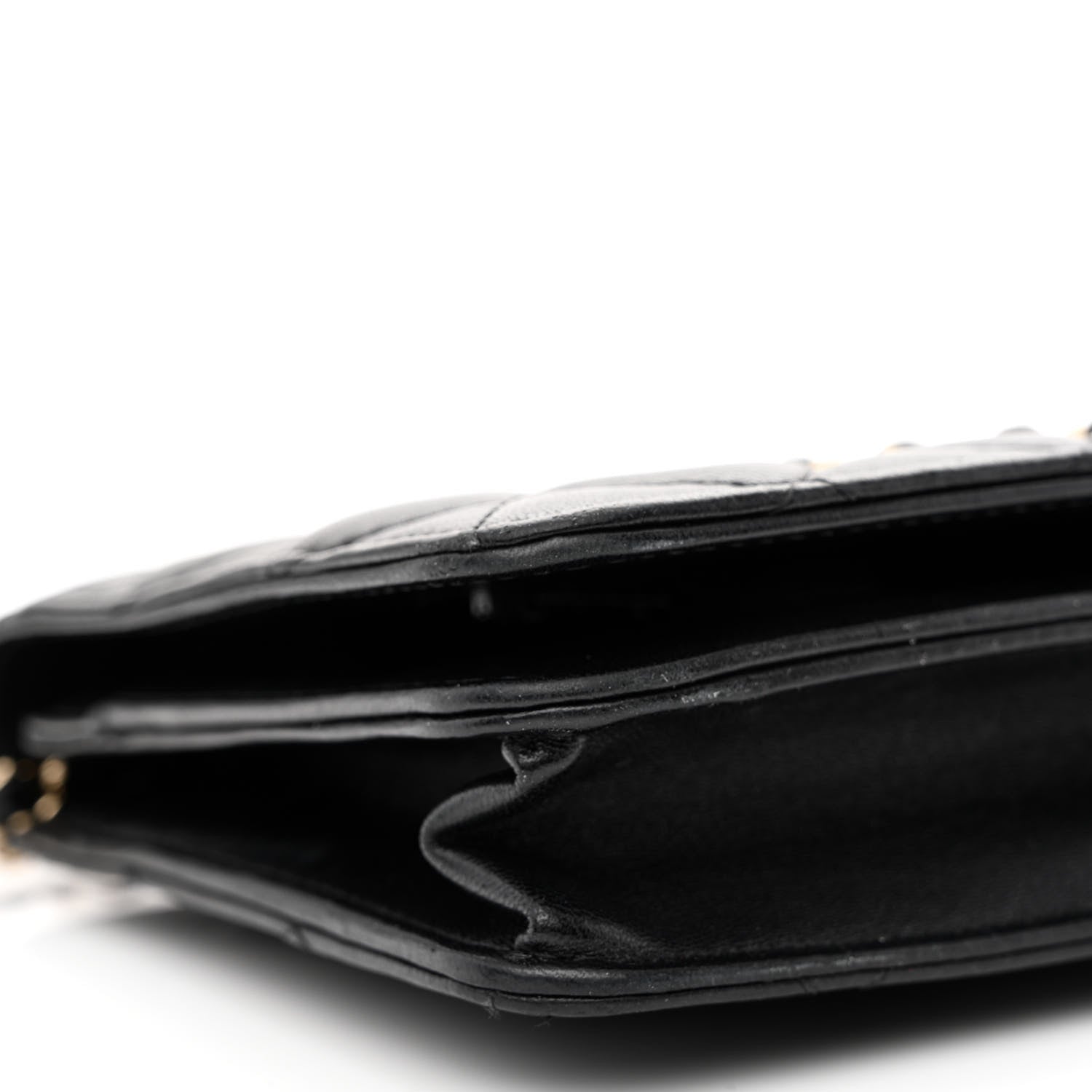 Chanel Lambskin Quilted CC Wallet On Chain WOC Black 11 of 13