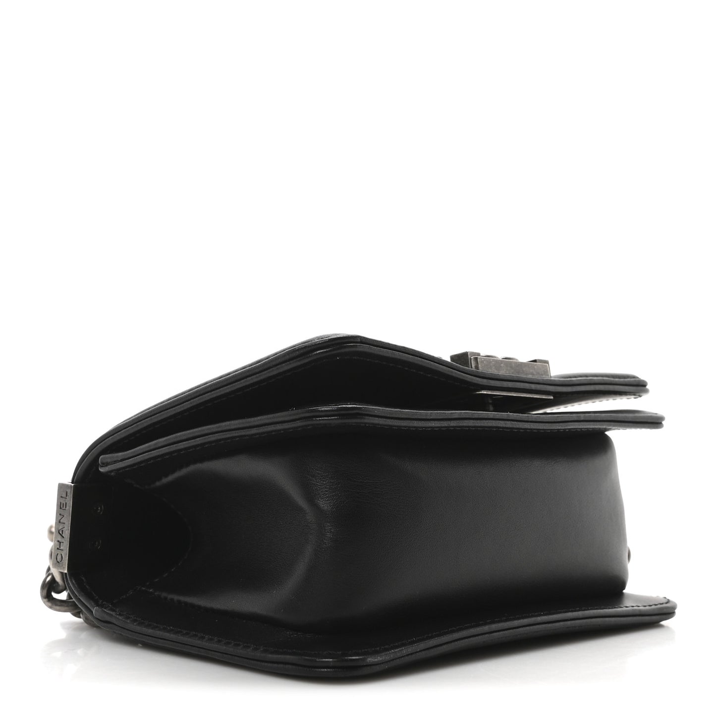 Galuchat Stingray Mini Boy Flap Black Silver