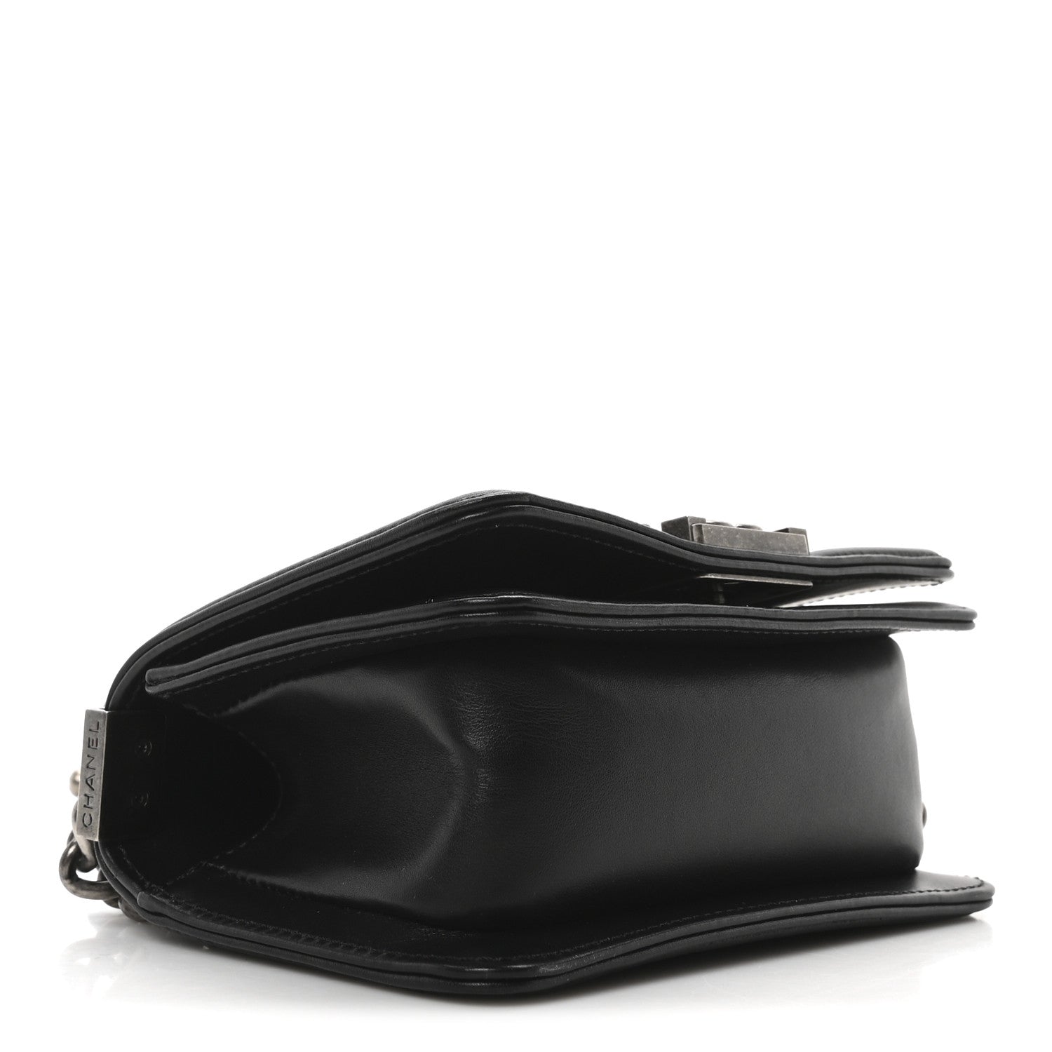 Chanel Galuchat Stingray Mini Boy Flap Black Silver 4 of 10