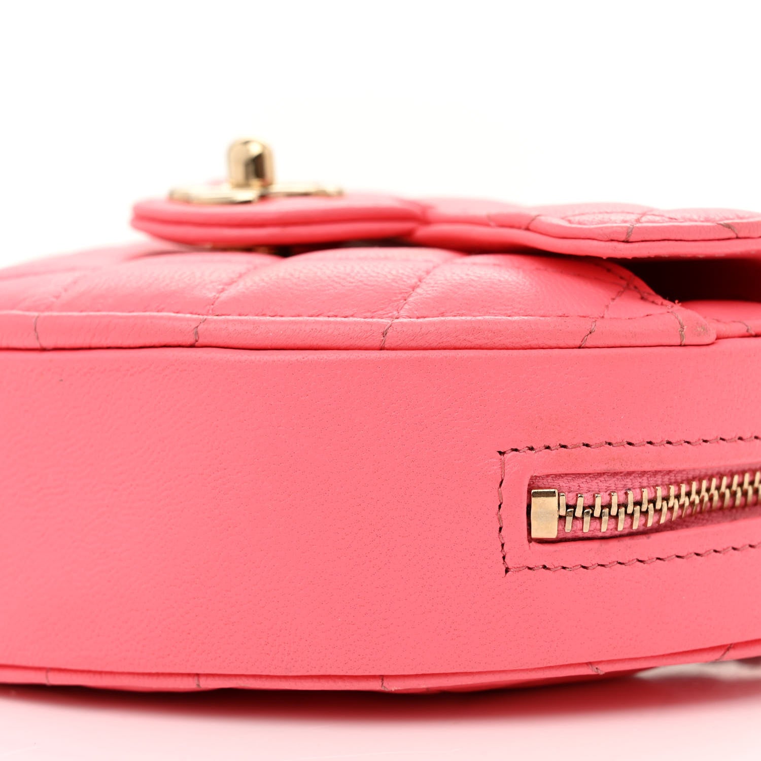 Chanel Lambskin Quilted CC In Love Heart Clutch With Chain Pink 10 of 11
