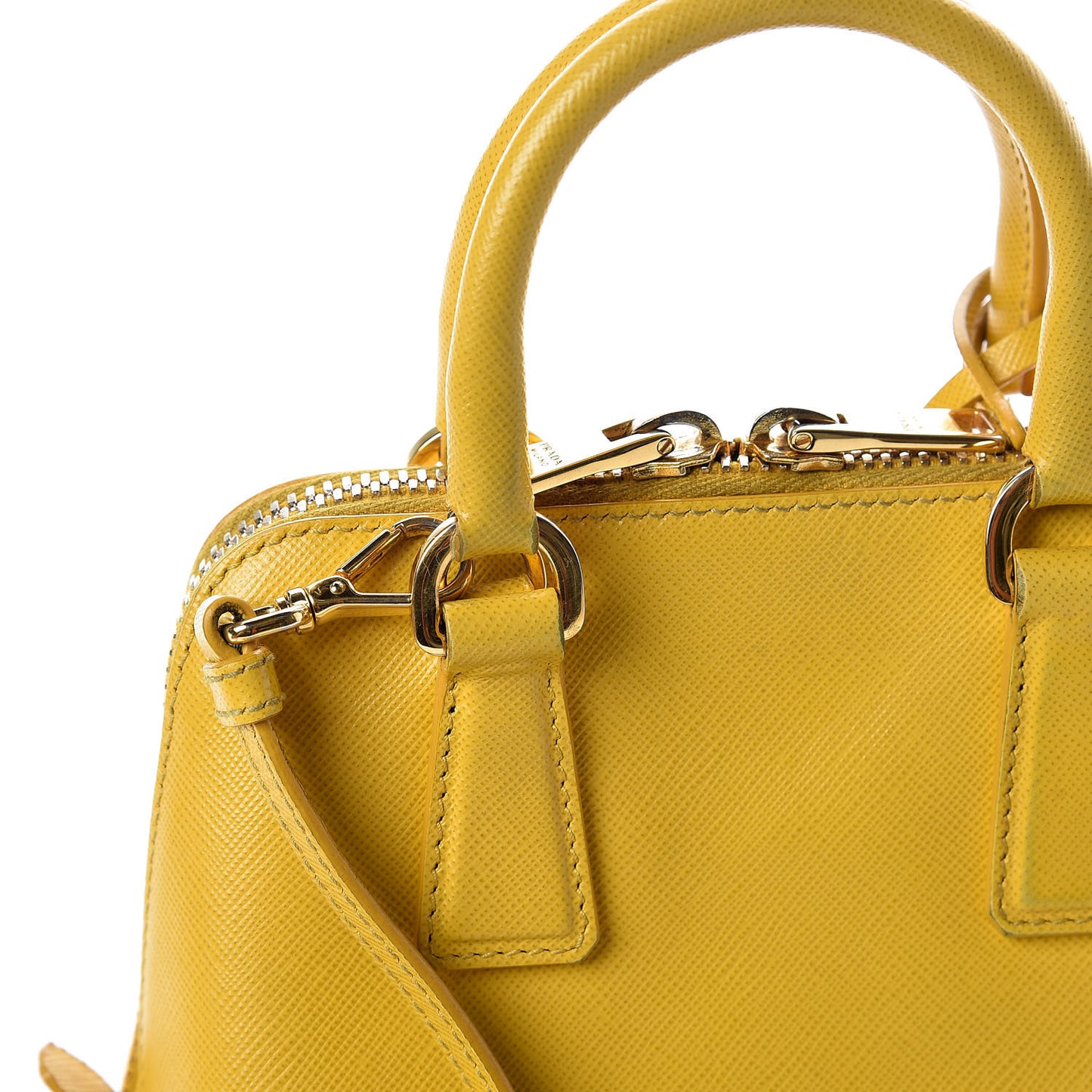 Saffiano Lux Mini Promenade Tote Yellow