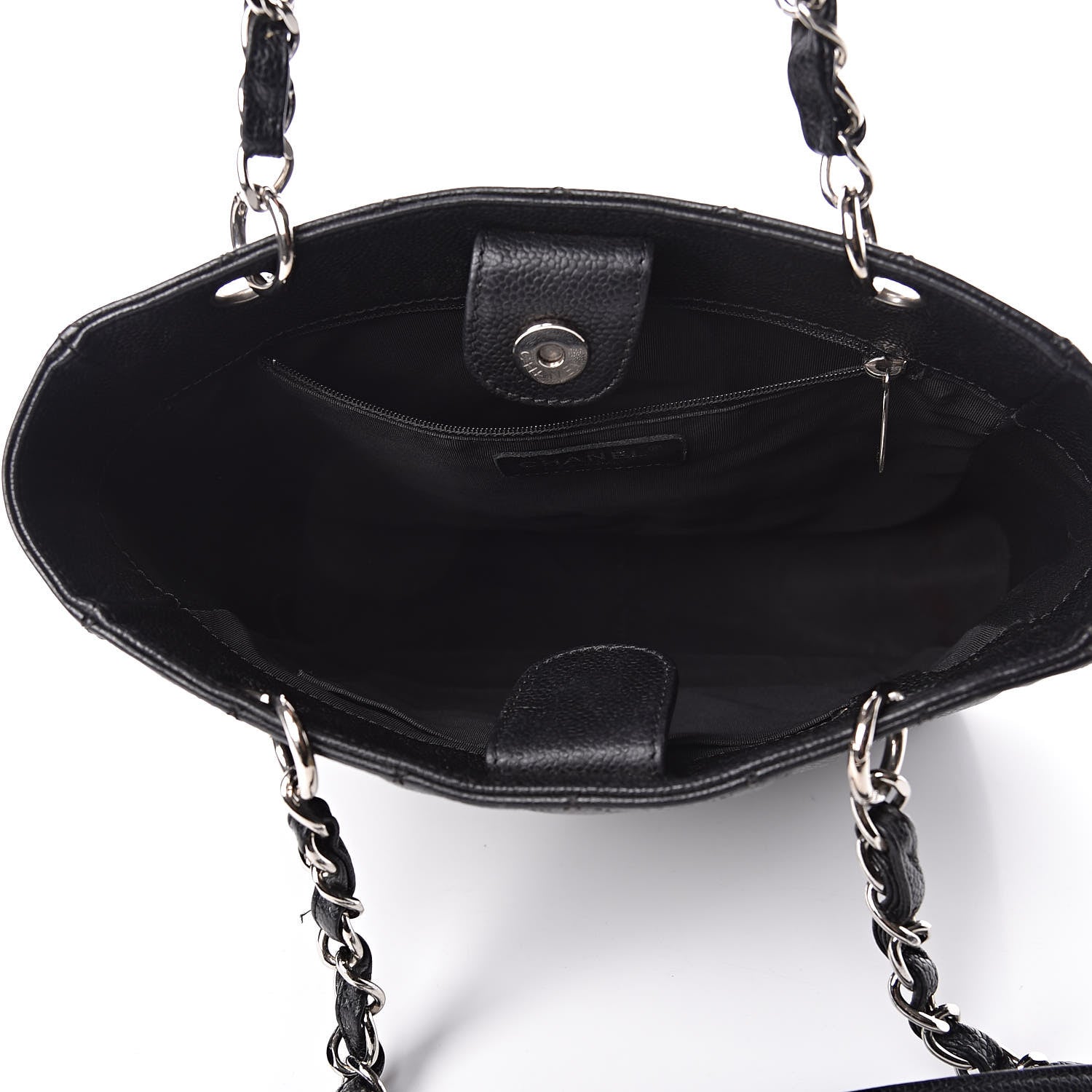 Chanel Caviar Quilted Petit Shopping Tote PST Black 5 of 11