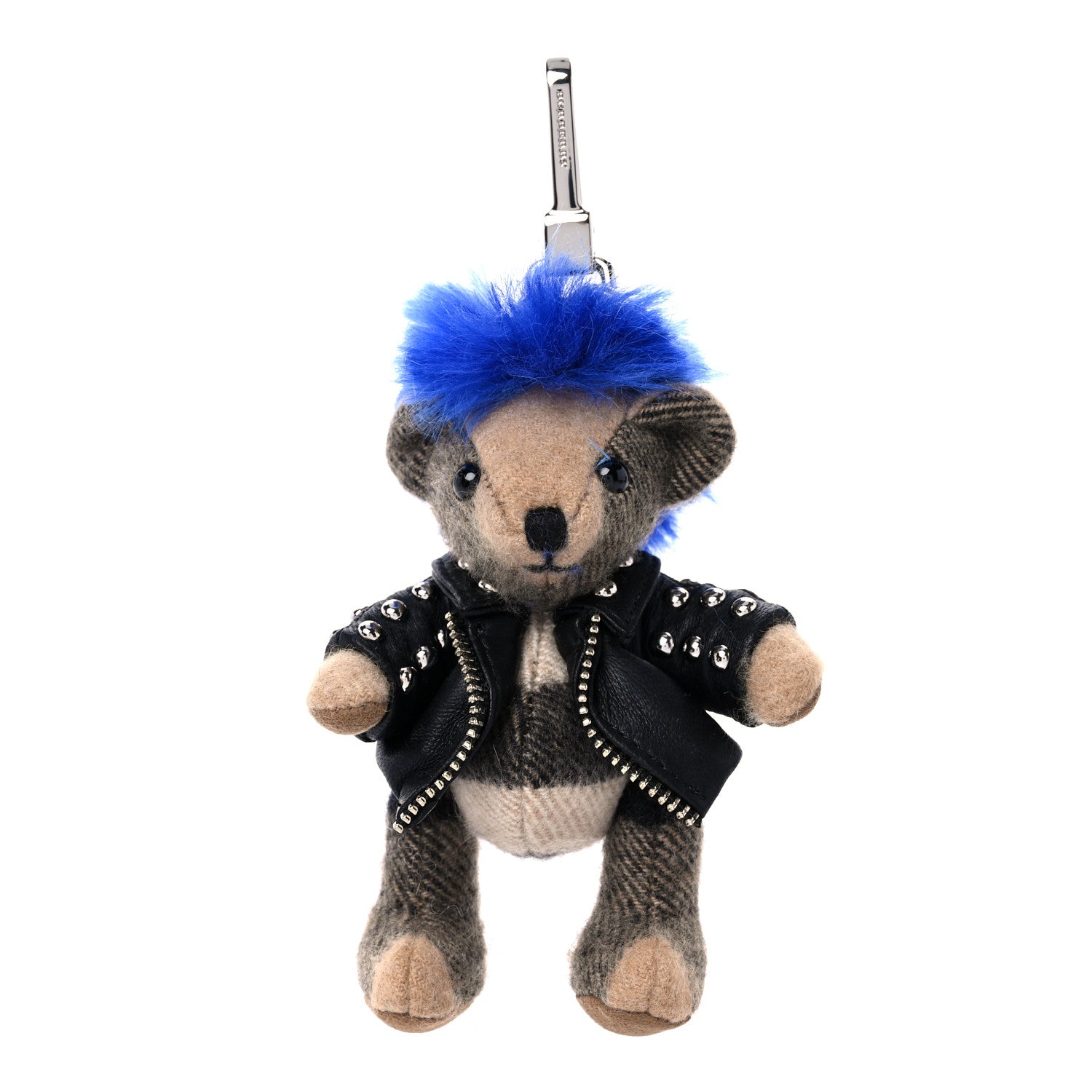 Burberry Cashmere Thomas Punk Teddy Bear Keychain Charm Camel 1 of 4