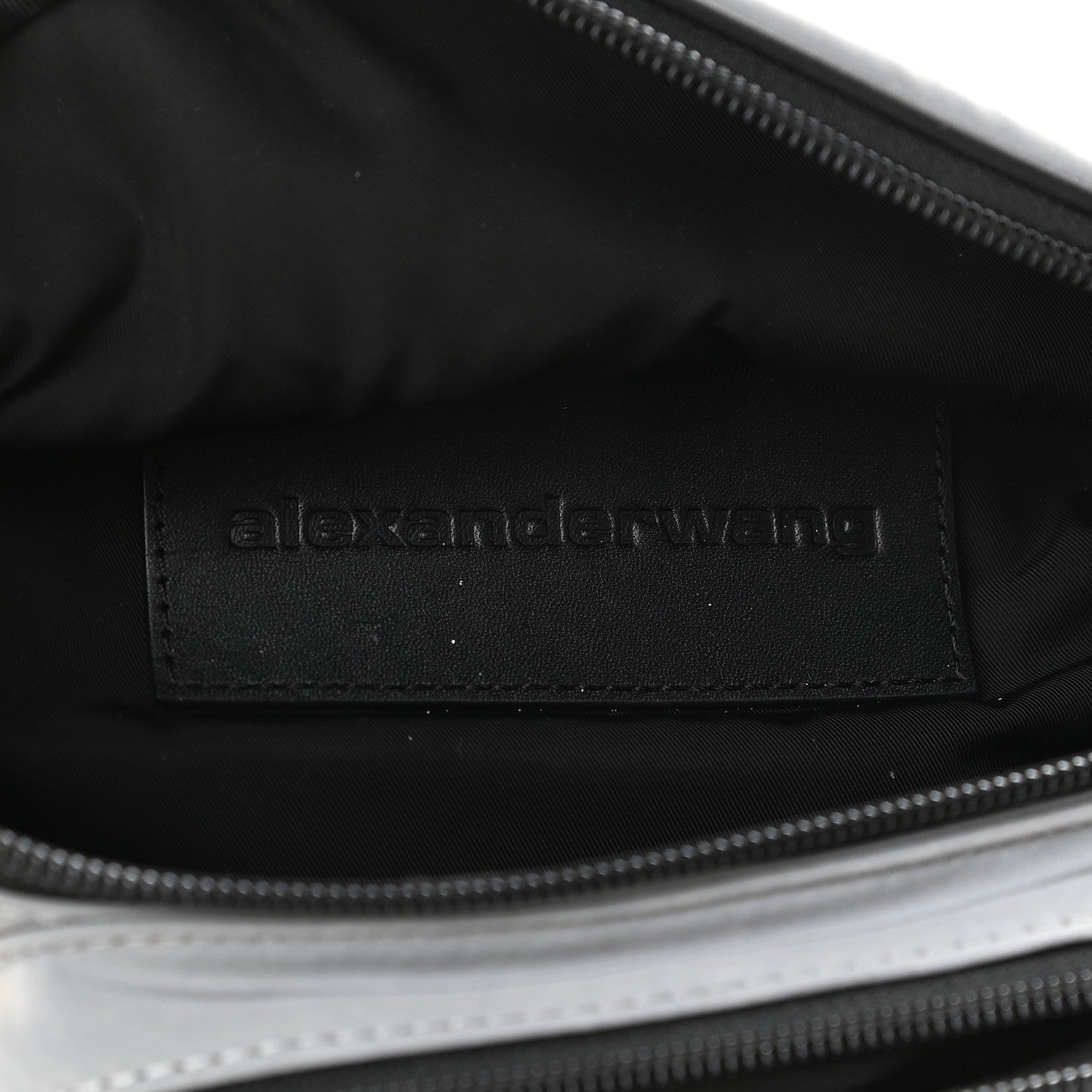 Alexander Wang Nylon Logo Printed Attica Belt Bag Reflective Silver 6 of 8