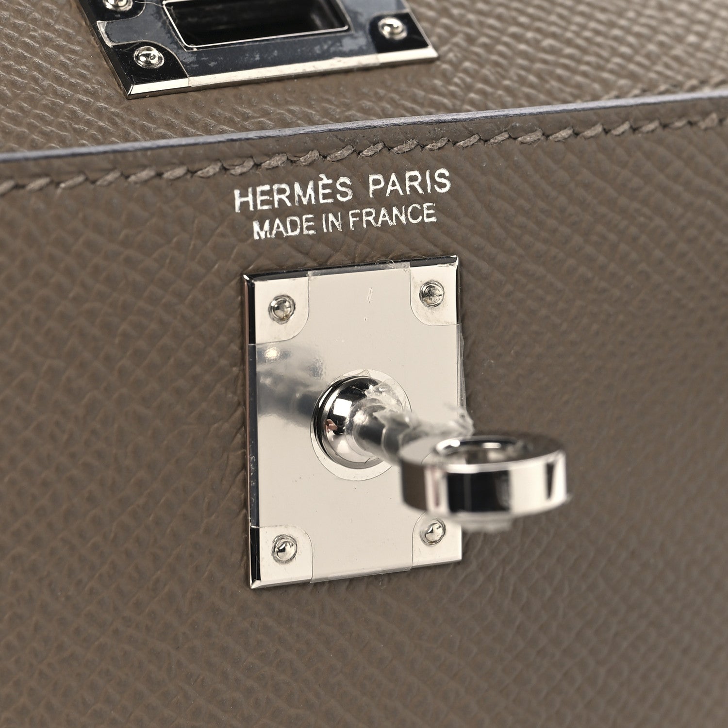 Hermes Epsom Tri-Color Mini Kelly Sellier 20 Etoupe Alezan Biscuit 7 of 14