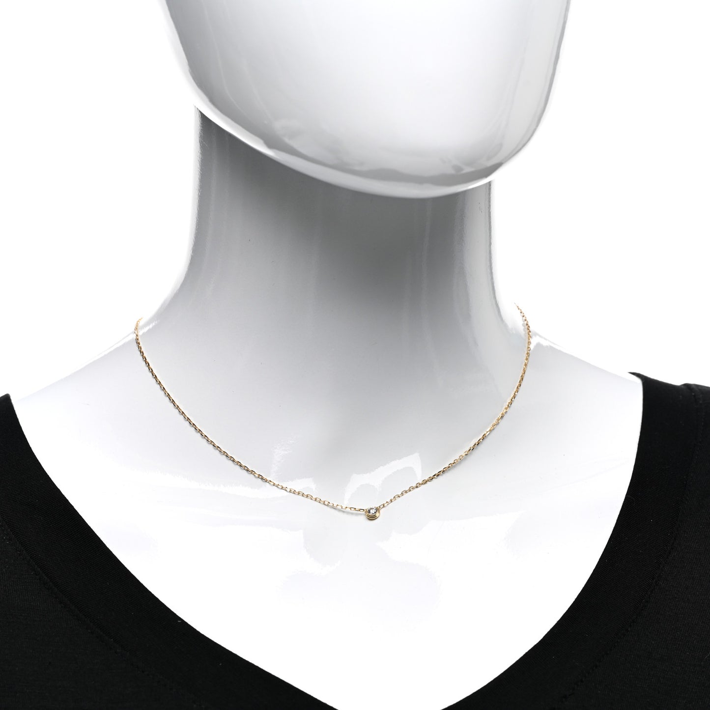 18K Yellow Gold Diamond SM D'Amour Pendant Necklace
