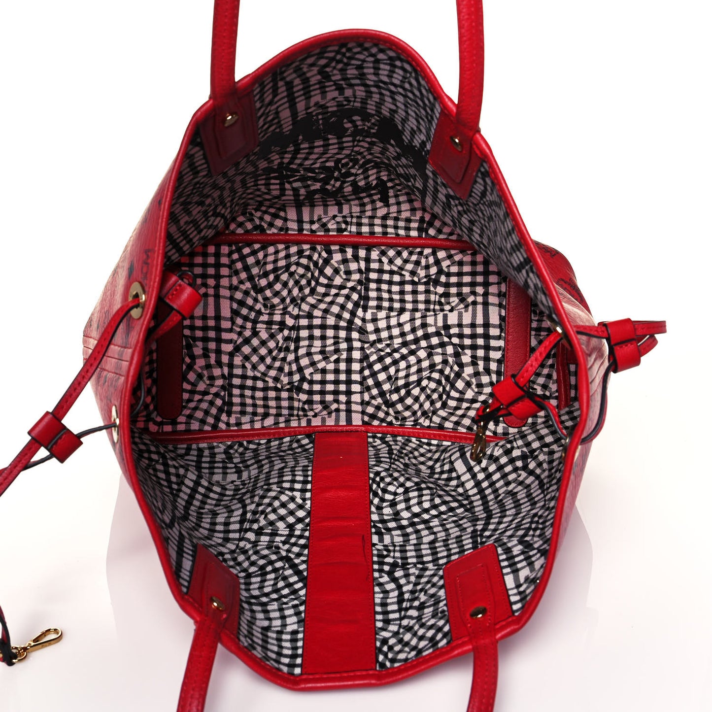 Visetos Medium Liz Reversible Shopper Tote Ruby Red