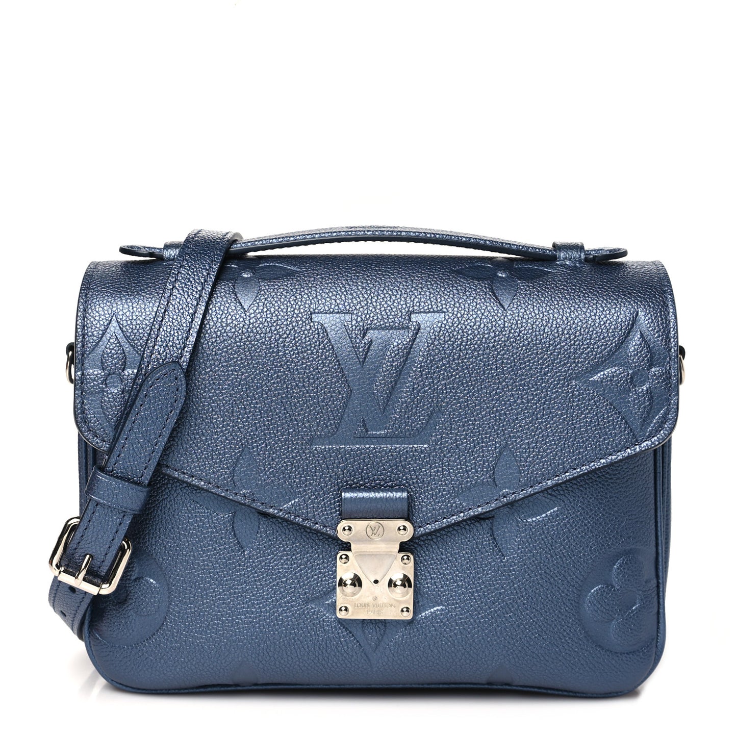 Metallic Empreinte Monogram Giant Pochette Metis Navy Nacre
