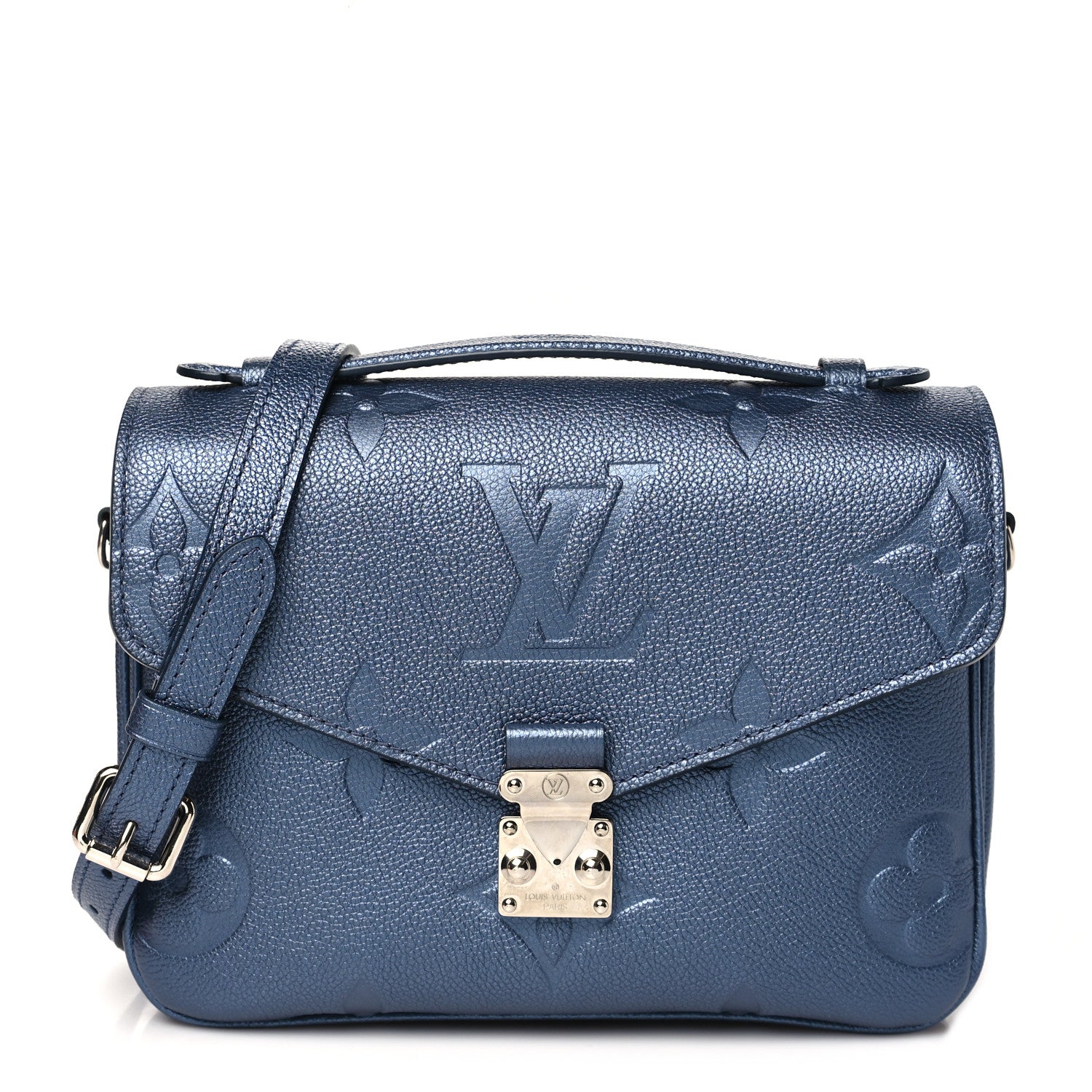 Louis Vuitton Metallic Empreinte Monogram Giant Pochette Metis Navy Nacre 1 of 10