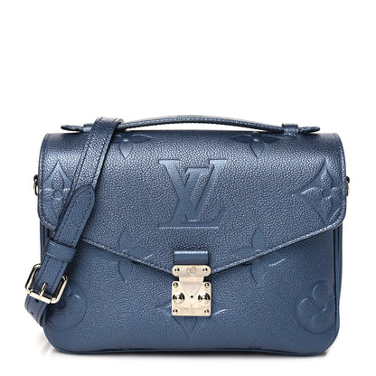 Louis Vuitton Metallic Empreinte Monogram Giant Pochette Metis Navy Nacre 1 of 10