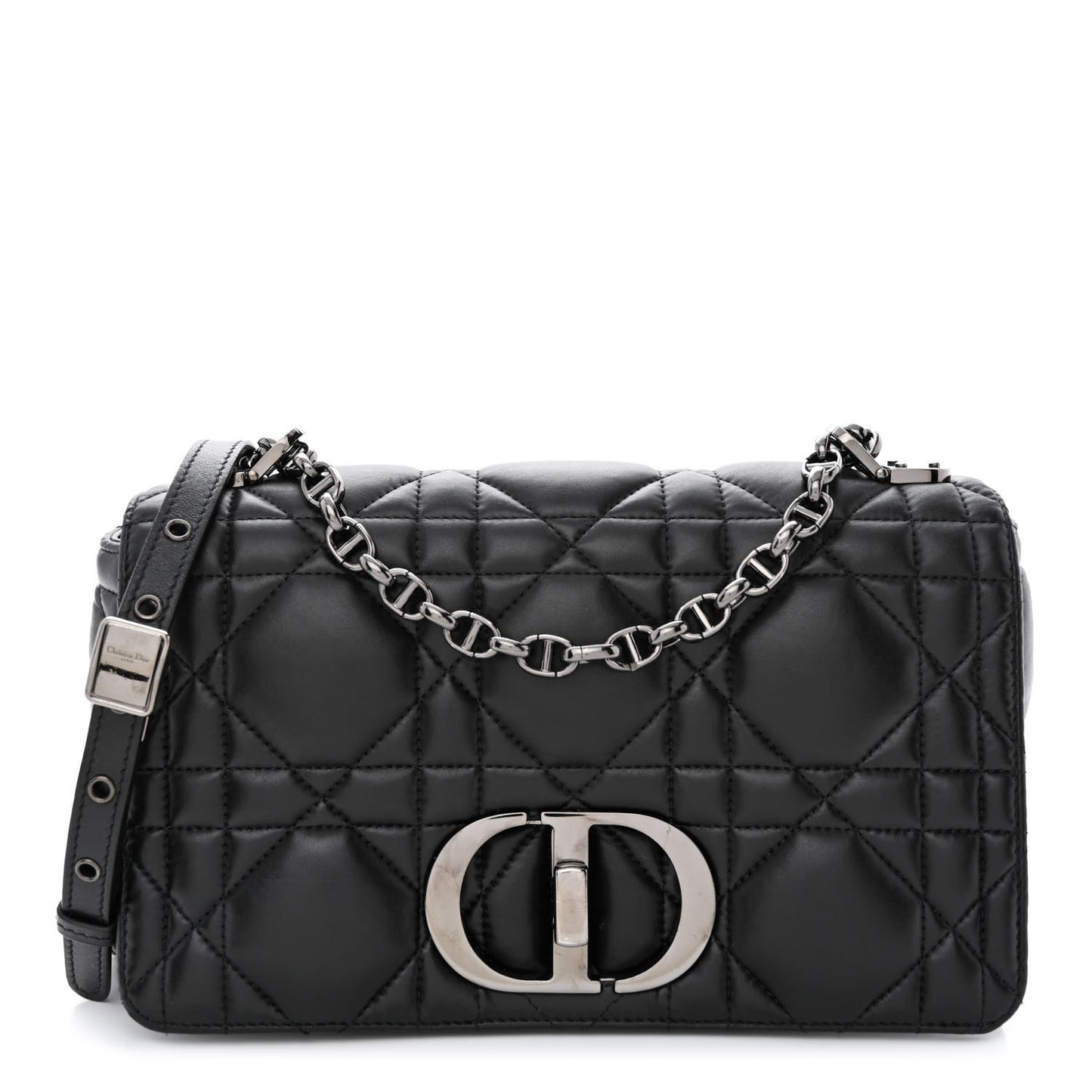 Calfskin Macrocannage Medium Caro Bag Black