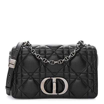 Christian Dior Calfskin Macrocannage Medium Caro Bag Black 1 of 10