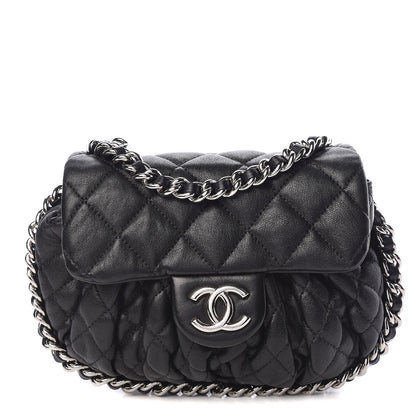 Chanel Washed Lambskin Quilted Mini Chain Around Flap Black 1 of 13