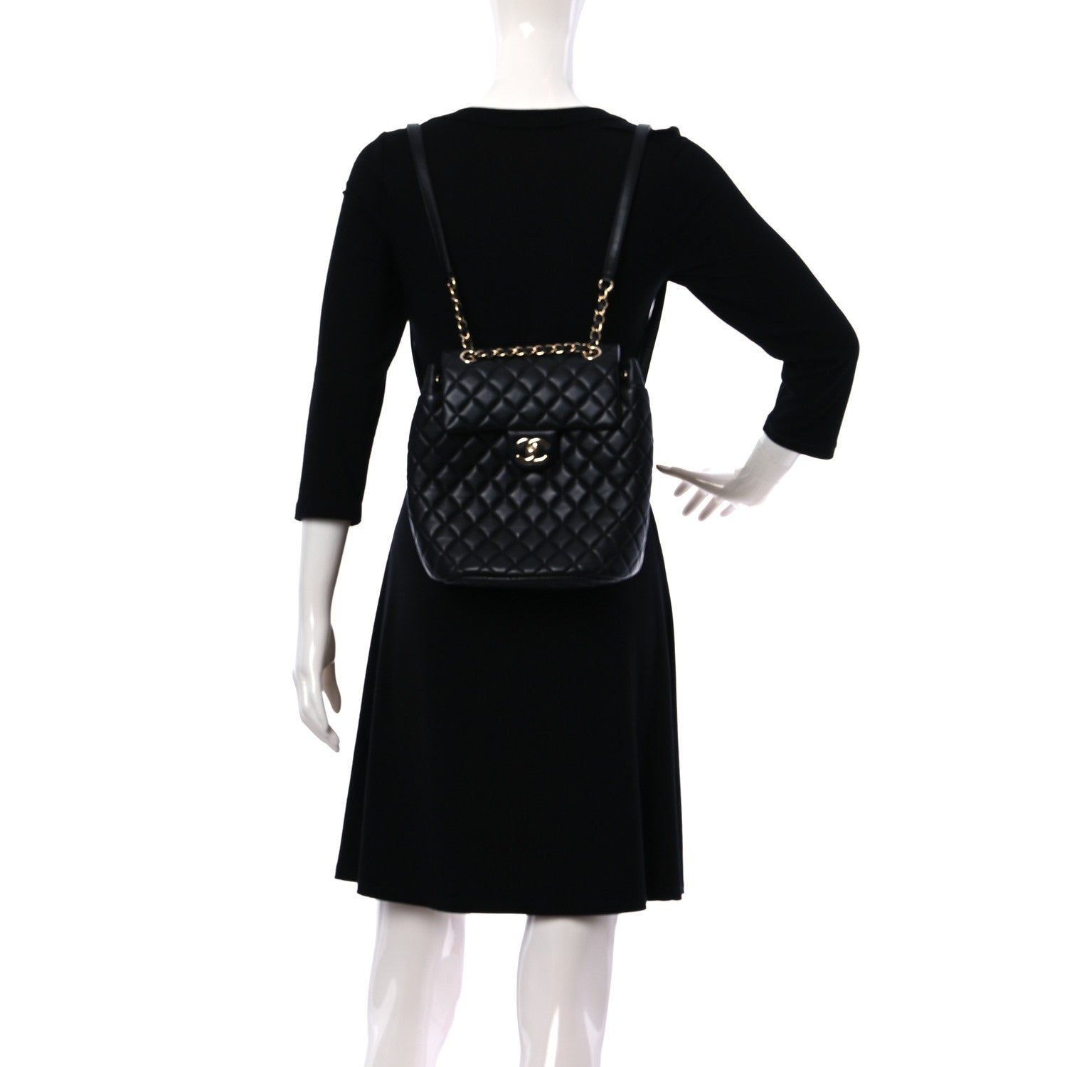 Chanel Lambskin Quilted Small Urban Spirit Backpack Black 2 of 10