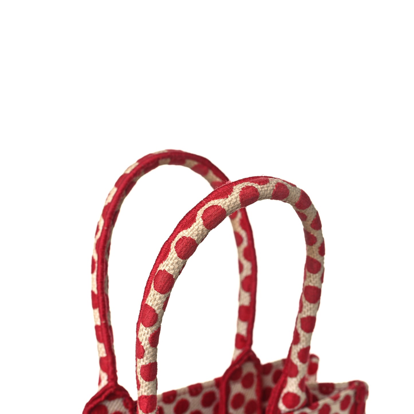 Canvas DiorAmour Dots Vertical Book Tote Red