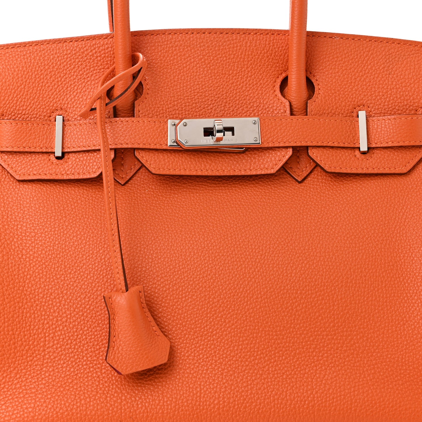 Togo Verso Birkin 30 Orange Rose Shocking