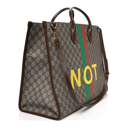 Gucci GG Supreme Monogram Fake/Not Large Retro Interlocking G Tote Bag Beige Brown Sugar 3 of 10
