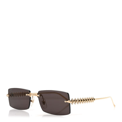 Cartier Clash De Cartier Rectangular Sunglasses Smoke Gold 1 of 7