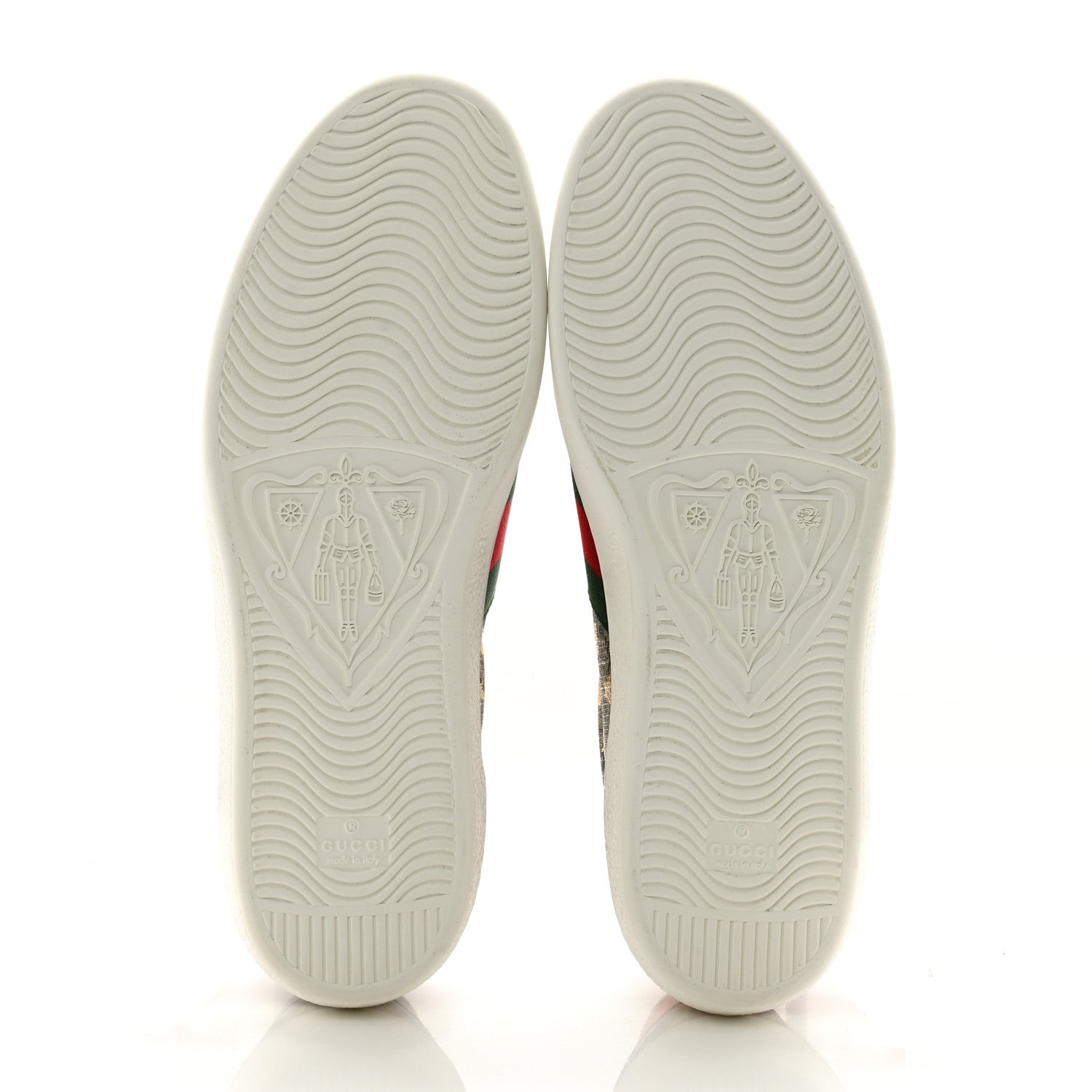 Gucci GG Supreme Monogram Bees Ayers Web Mens Ace Sneakers 11.5 Beige Oro Green Red 5 of 10