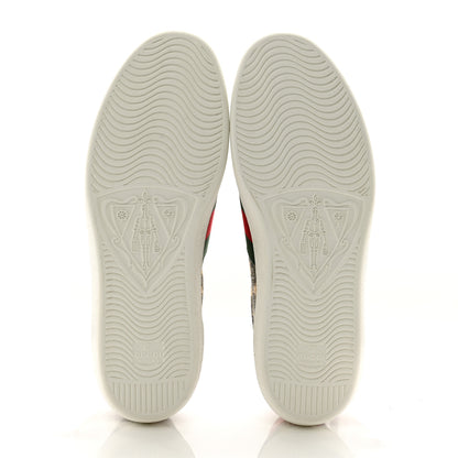 Gucci GG Supreme Monogram Bees Ayers Web Mens Ace Sneakers 11.5 Beige Oro Green Red 5 of 10