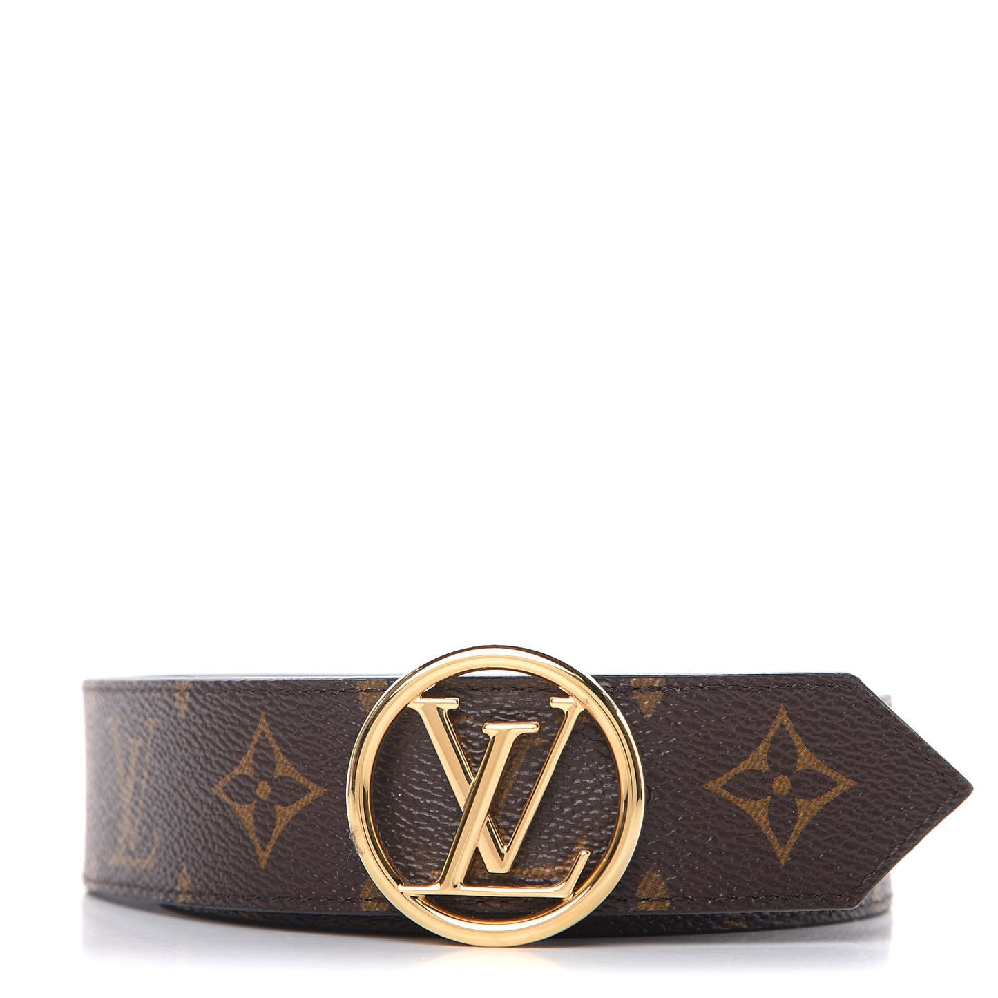 Monogram Epi 35mm LV Circle Reversible Belt 80 32 Black