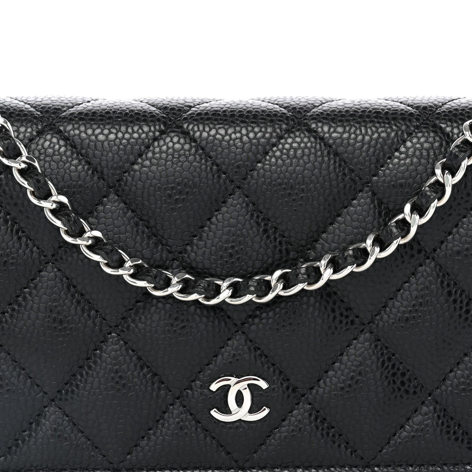 Chanel Caviar Quilted Wallet on Chain WOC Black 9 of 12