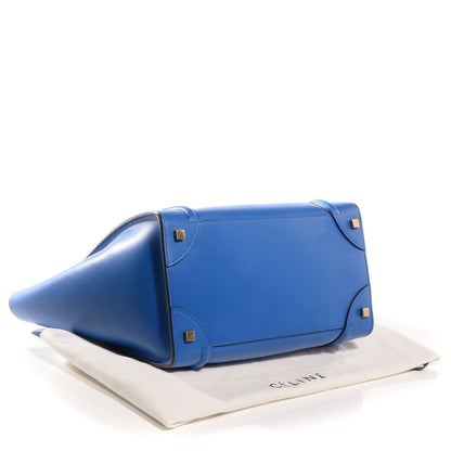 Celine Palmelato Leather Mini Luggage Bag Electric Blue 4 of 9