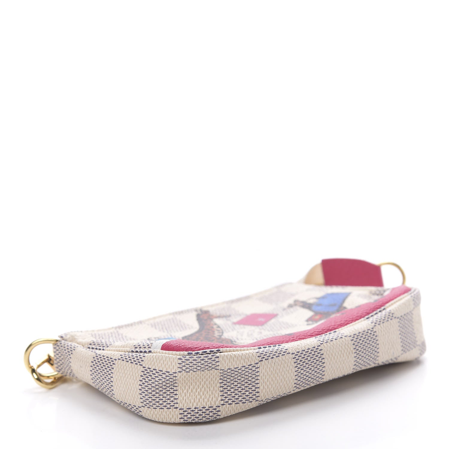 Louis Vuitton Damier Azur 2017 Christmas Animation Mini Pochette Accessories 4 of 9
