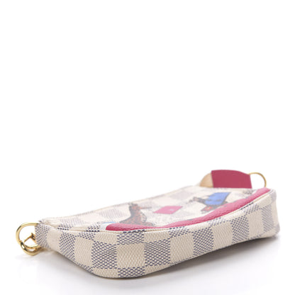 Louis Vuitton Damier Azur 2017 Christmas Animation Mini Pochette Accessories 4 of 9