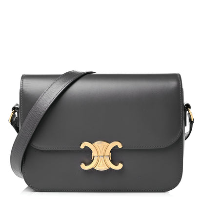 Celine Shiny Calfskin Medium Triomphe Grey 1 of 21