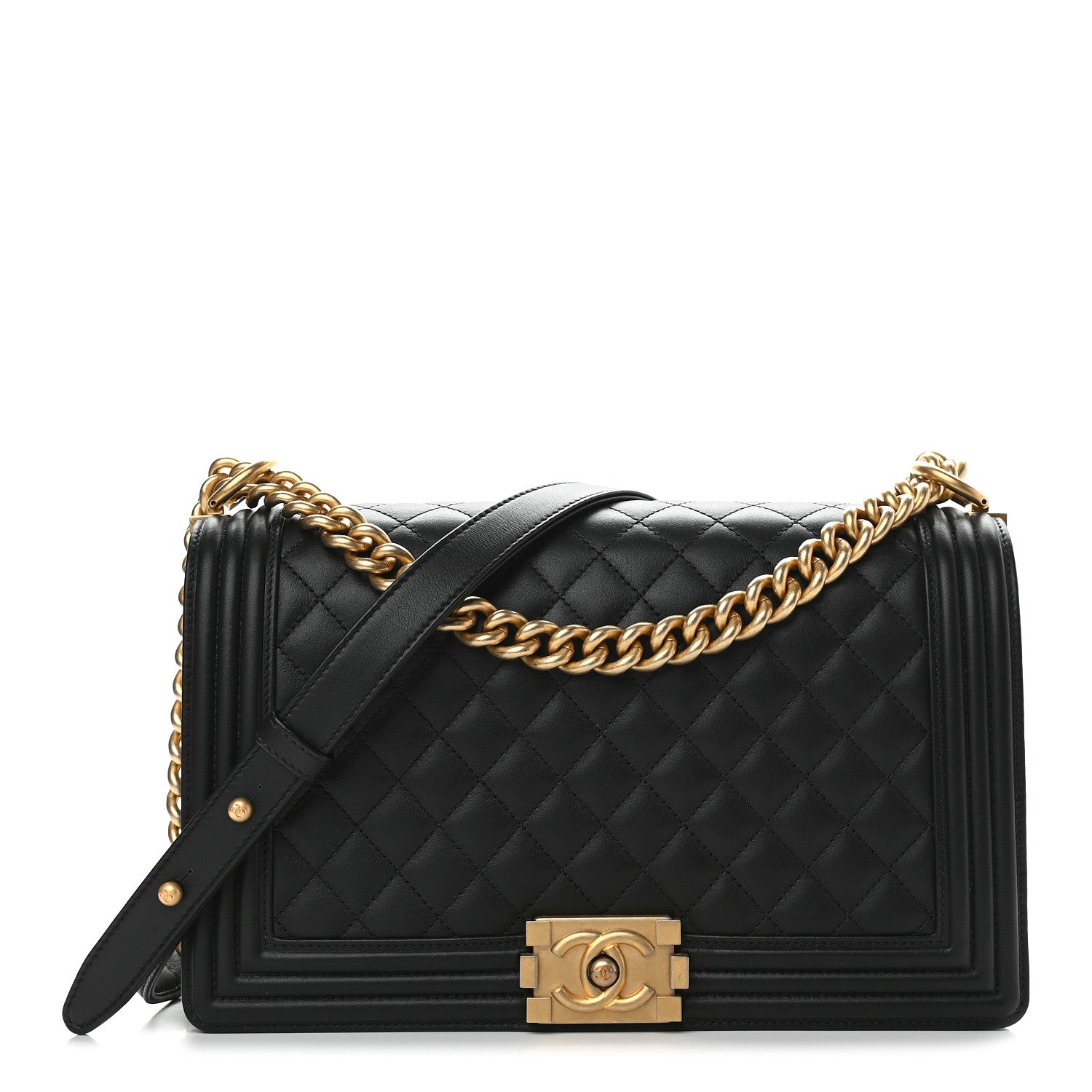 Chanel Calfskin Quilted New Medium Boy Flap Black 2 of 15