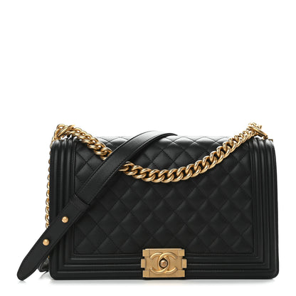 Chanel Calfskin Quilted New Medium Boy Flap Black 2 of 15