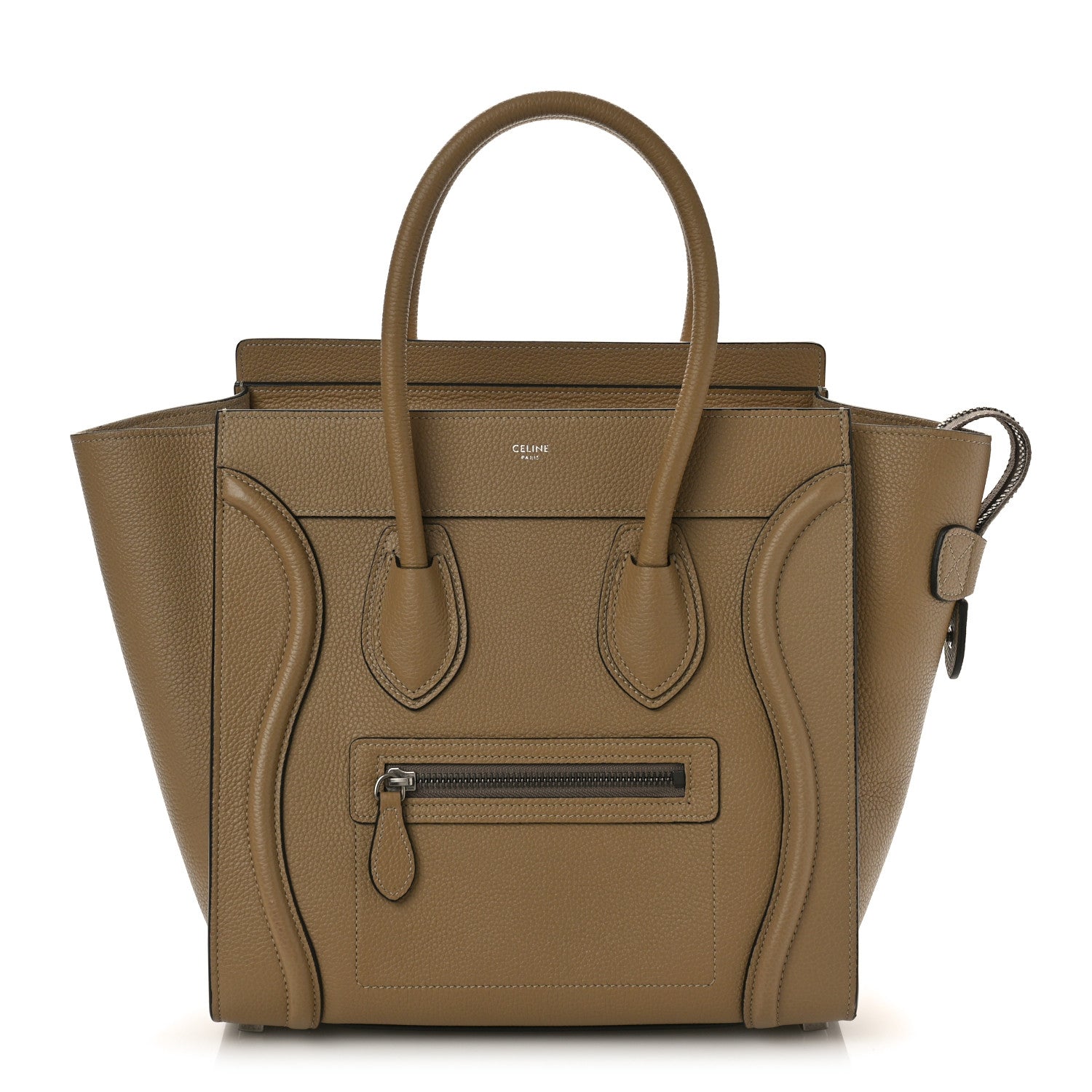 Celine Drummed Calfskin Micro Luggage Dune 1 of 7