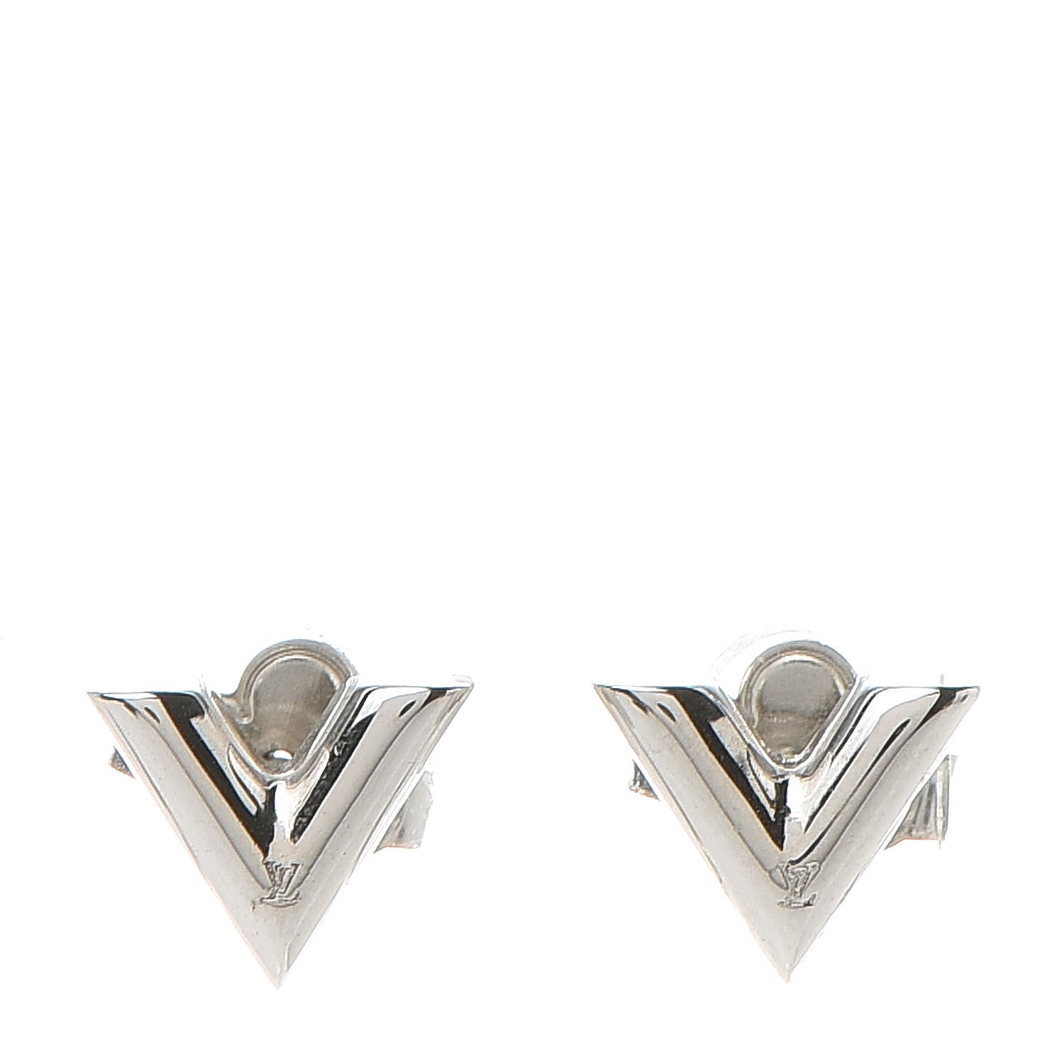 Louis Vuitton Essential V Stud Earrings Silver 1 of 4