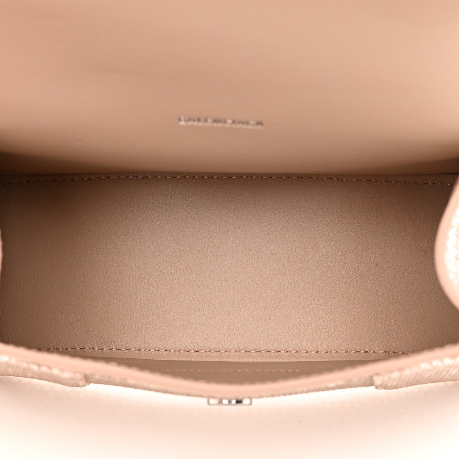 Balenciaga Strass Suede Hourglass Top Handle Bag XS Rose Gold 5 of 15