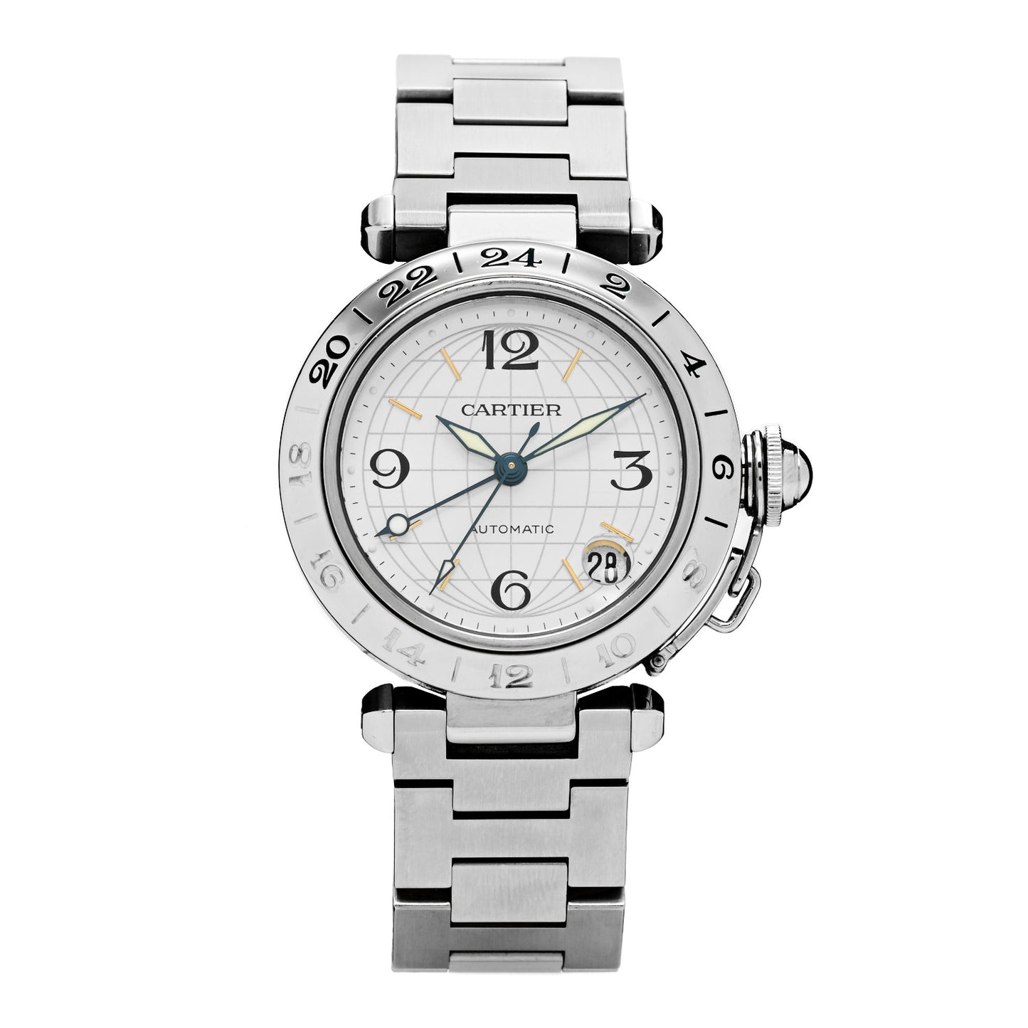 Stainless Steel 35mm Pasha GMT Automatic Watch