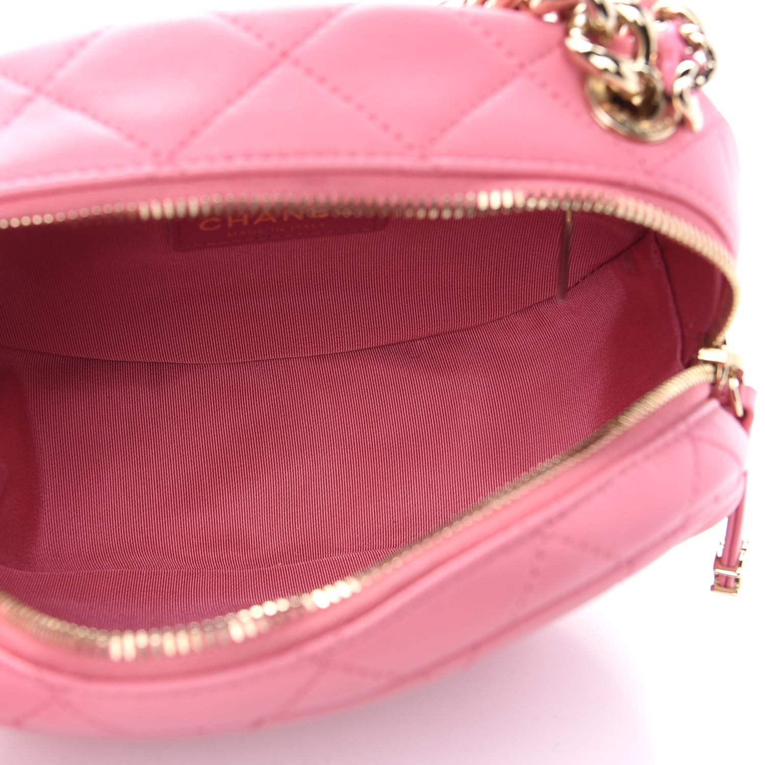 Chanel Lambskin Quilted Studded Camera Case Pink 5 of 9