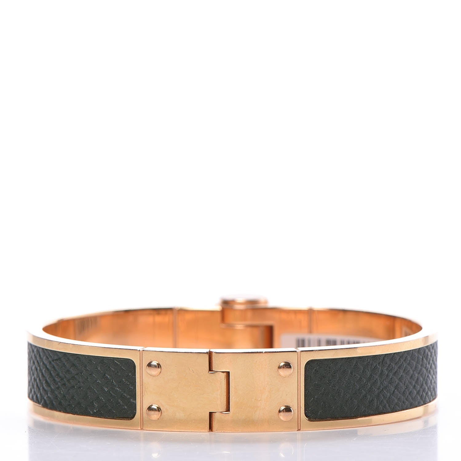 Hermes Epsom Charniere Narrow Hinged Bracelet S Vert Anglais 3 of 4