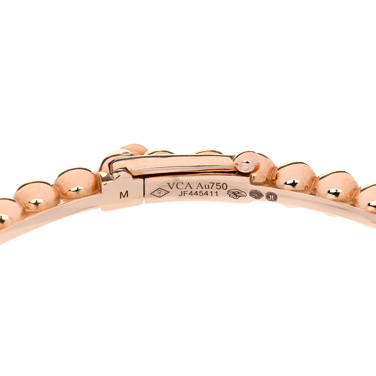 Van Cleef & Arpels 18K Rose Gold Perlee Pearls of Gold Bracelet M 3 of 4