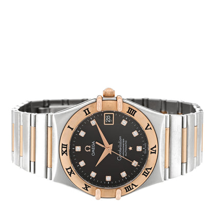 Omega Stainless Steel 18K Red Gold Diamond 35mm Constellation Automatic Watch Brown 1301.60.00 2 of 5