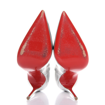 Christian Louboutin Metallic Calfskin So Kate 120 Pumps 37 Silver 7 of 9