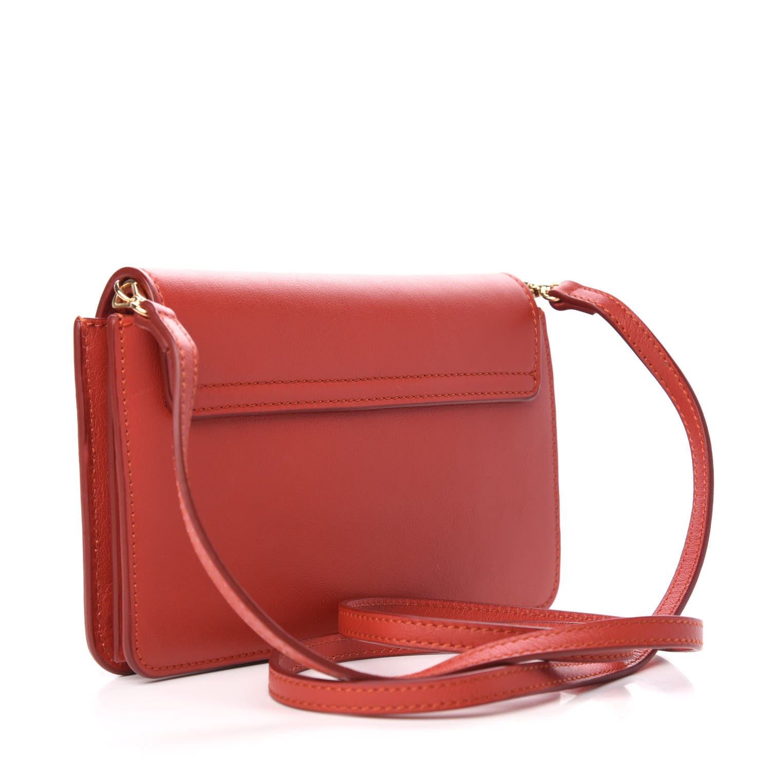 Chloe Calfskin Drew Bijou Clutch Earthy Red 3 of 10