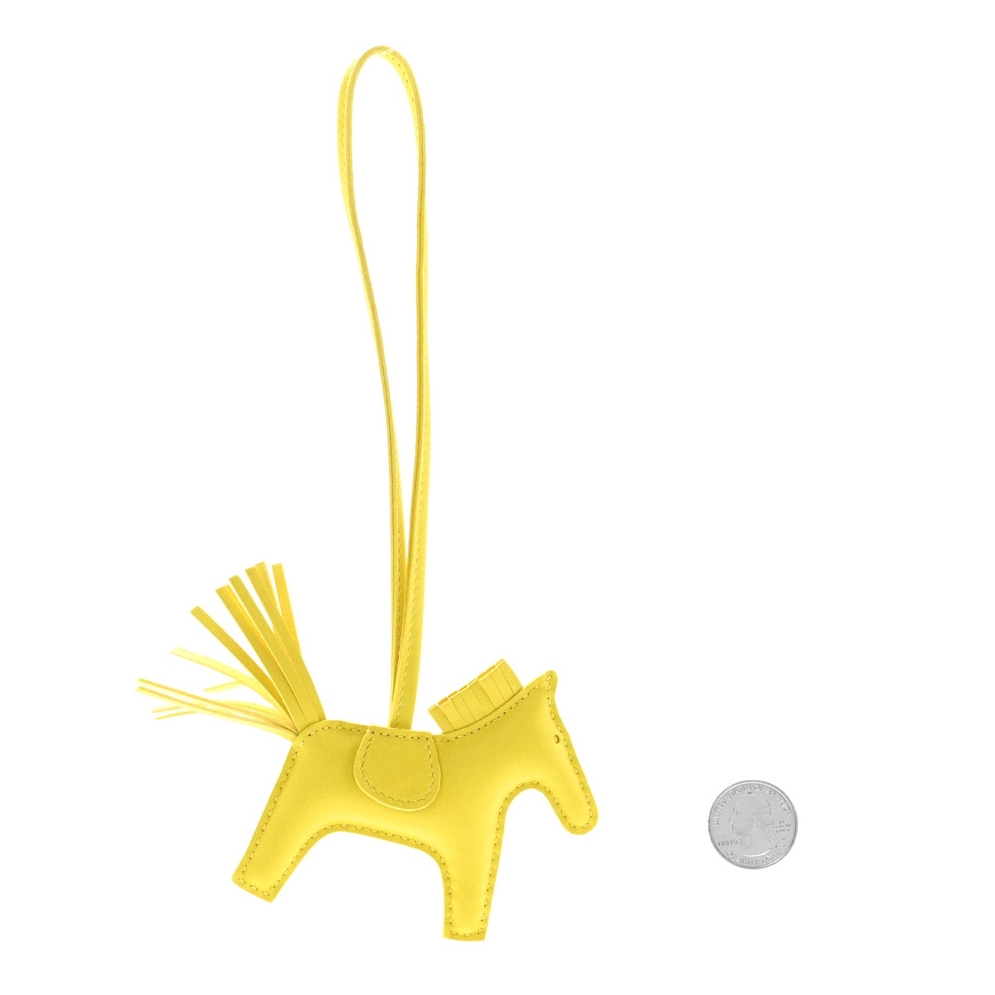 Milo Lambskin Grigri Rodeo Horse Bag Charm PM Lime